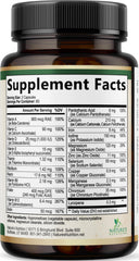 Nature's Nutrition frasco en estante bien cerrado para conservar calidad