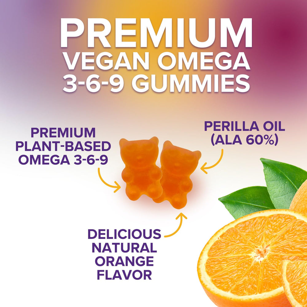 Nature's Nutrition primer plano de una gominola mostrando textura masticable y color naranja