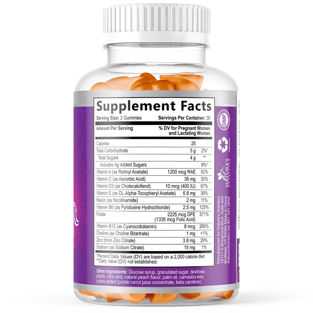 Nature's Nutrition mujer embarazada sosteniendo bote para confianza
