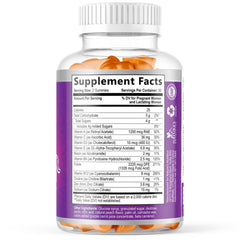 Nature's Nutrition mujer embarazada sosteniendo bote para confianza