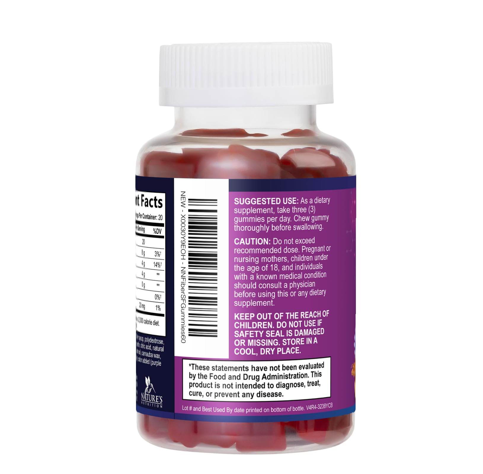 Nature's Nutrition frasco en bolso para uso portátil y conveniencia