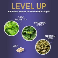 Nature's Nutrition bayas de Saw Palmetto representando el extracto clave