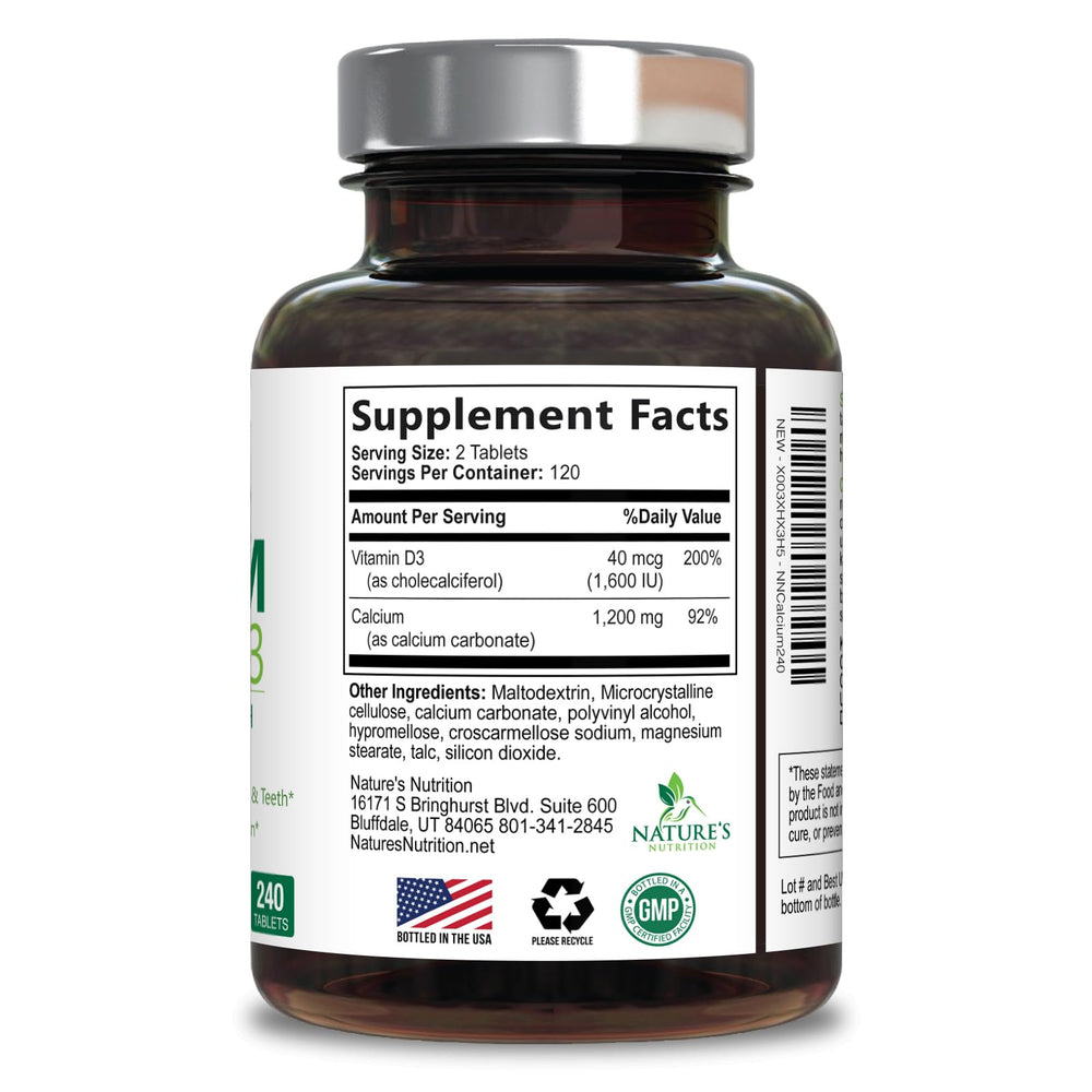 Nature's Nutrition sello GMP en etiqueta, garantía de calidad