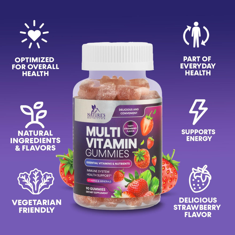 Nature's Nutrition frasco junto a regla para comparar tamaño y portar fácilmente