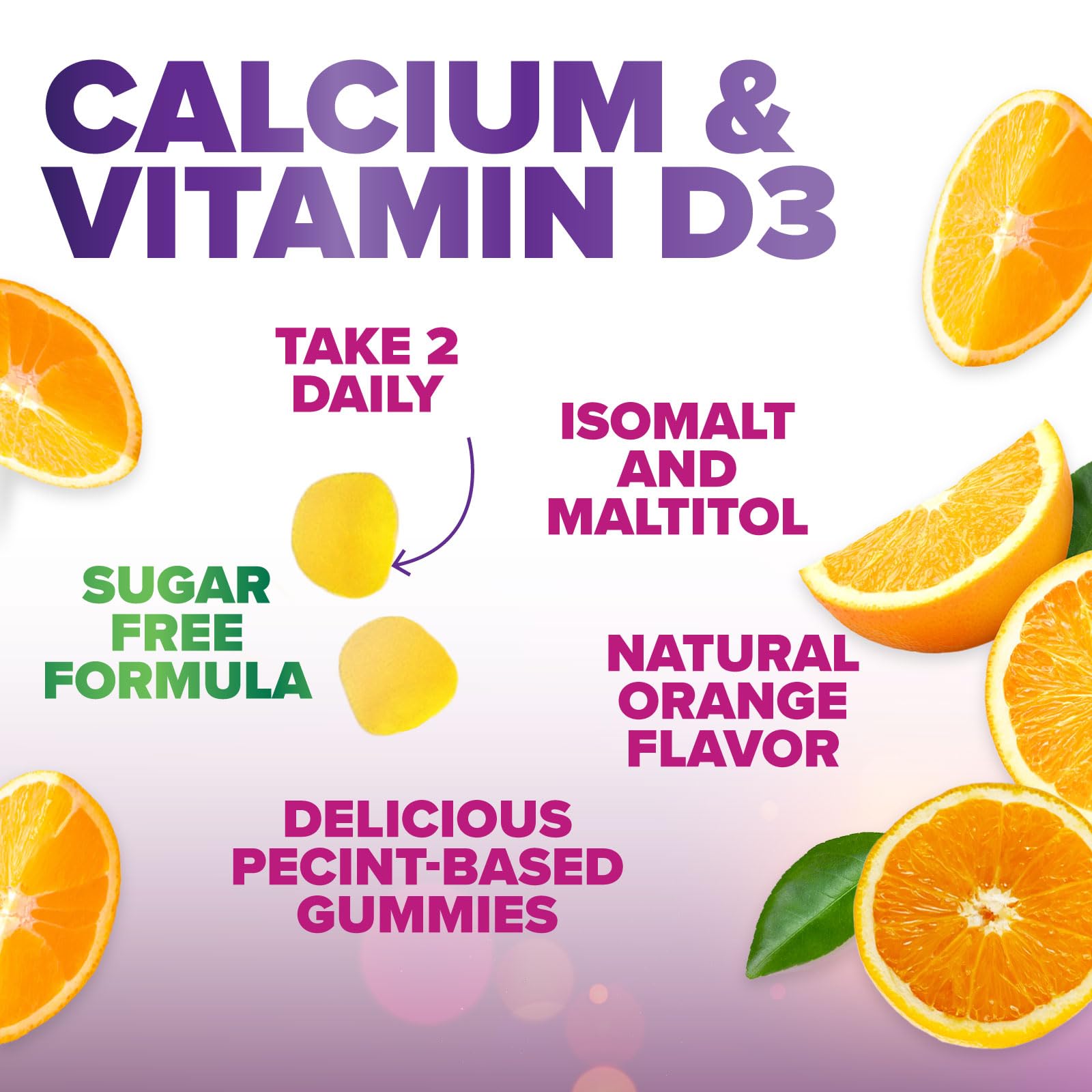 Nature's Nutrition primer plano de textura de gomita, apariencia suave y masticable