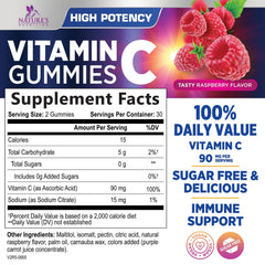 Nature's Nutrition primer plano textura de gomita vegana y sin azúcar