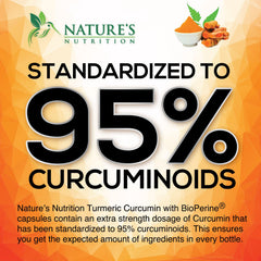 Polvo de cúrcuma orgánica Nature's Nutrition que evidencia pureza