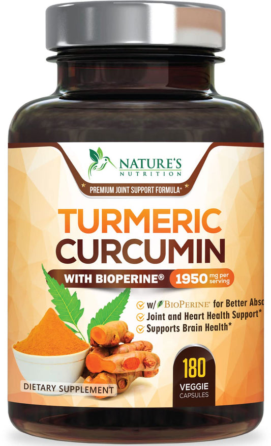 Nature's Nutrition frasco frontal mostrando etiquetas claras y beneficios