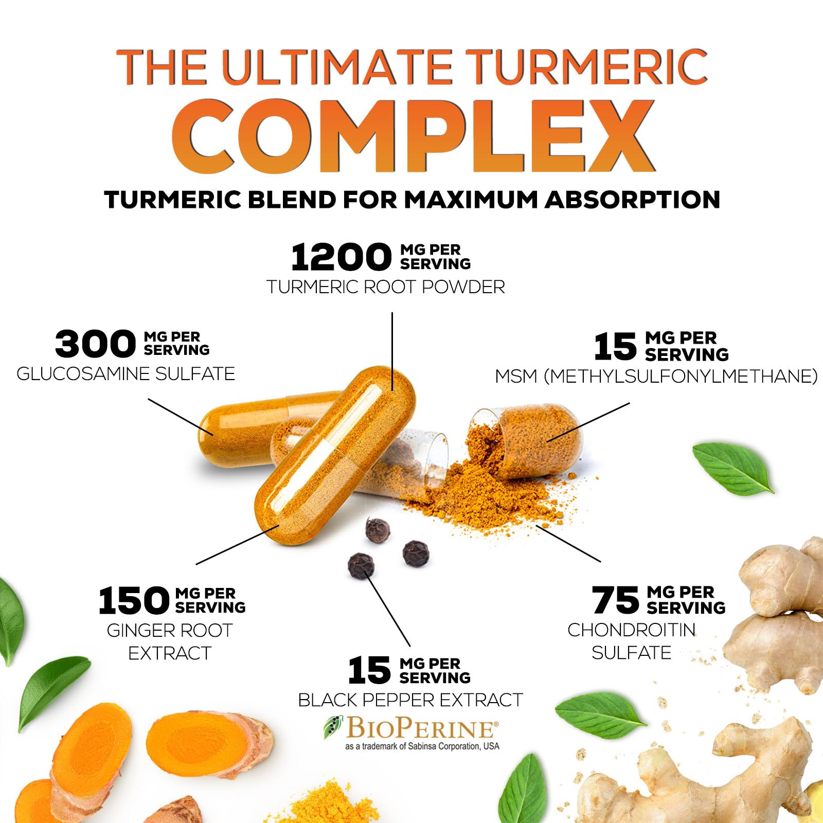 Nature's Nutrition pila de cápsulas que muestra composición completa