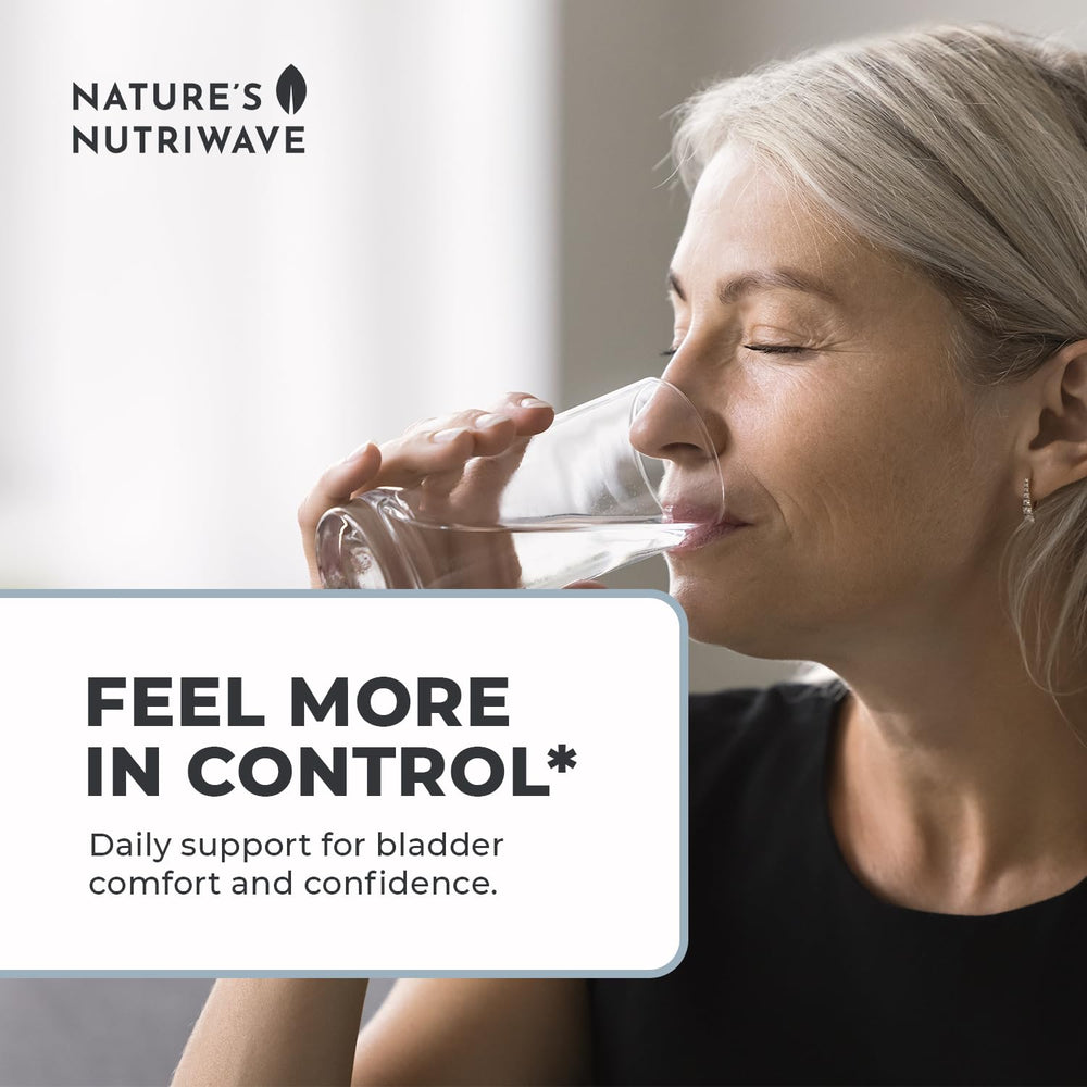 Nature’s NutriWave FemiCore frasco en bolso portátil ideal para viajes