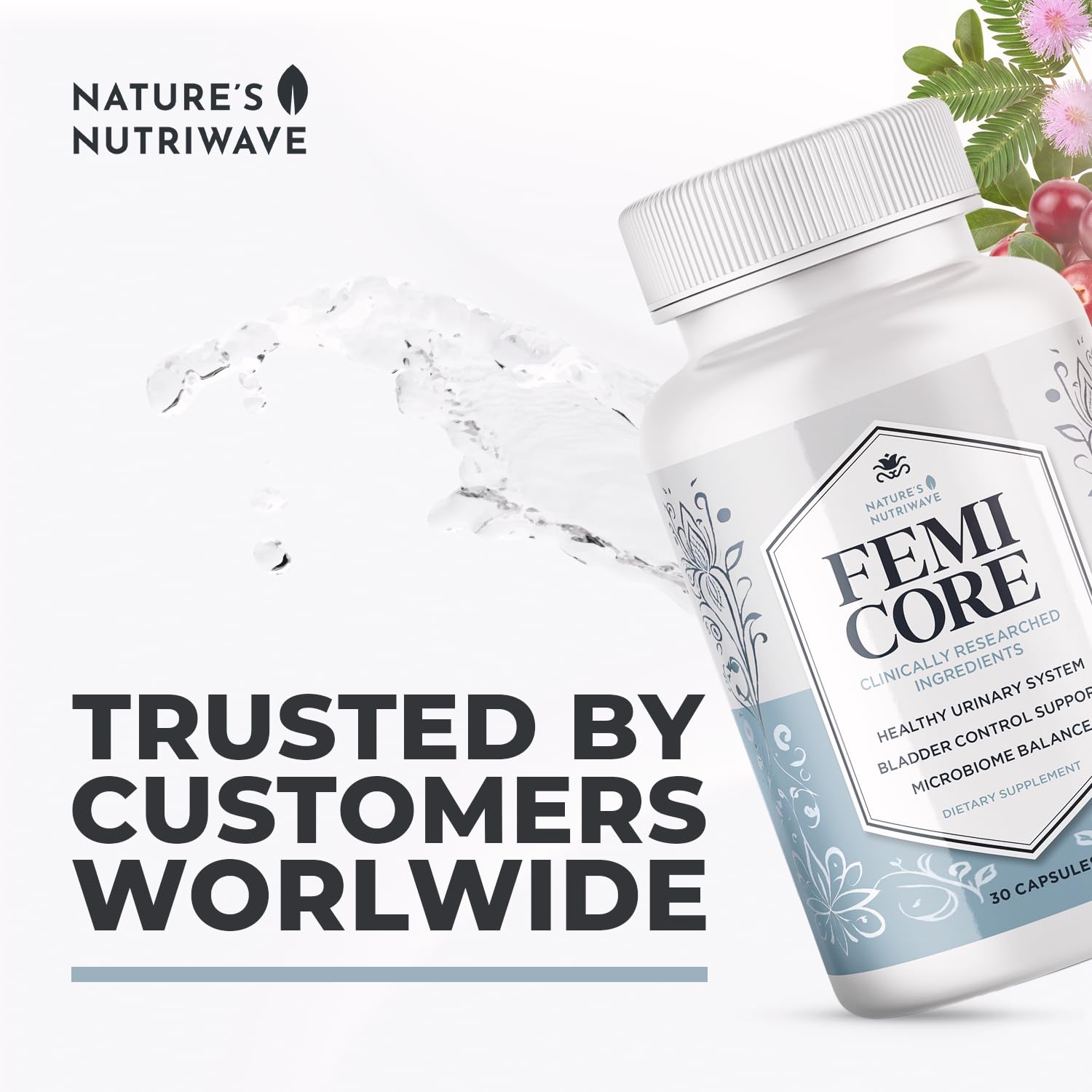 Nature’s NutriWave persona tomando FemiCore rutina diaria sencilla y conveniente