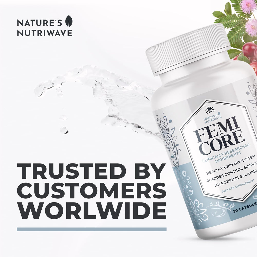 Nature’s NutriWave persona tomando FemiCore rutina diaria sencilla y conveniente