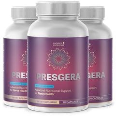 Nature’s NutriWave Presgera frontal mostrando envase y diseño claro