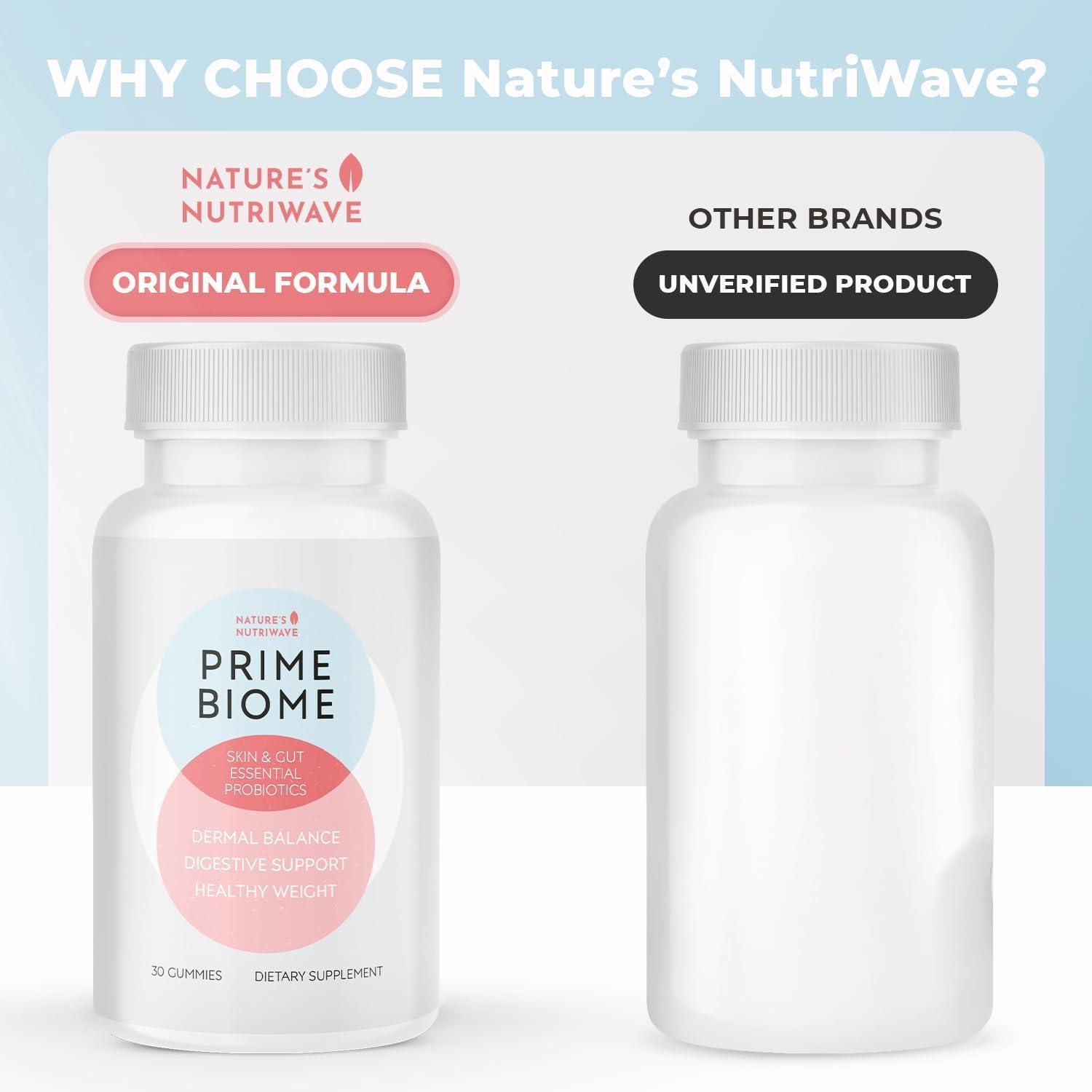 Nature’s NutriWave etiqueta nutricional, detalles claros de ingredientes