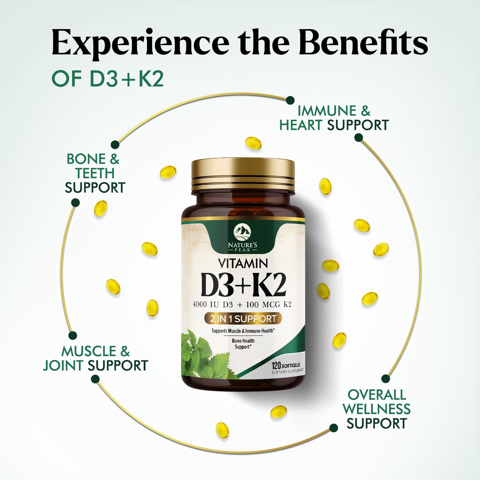 Nature's Peak etiqueta con ingredientes y pruebas de calidad