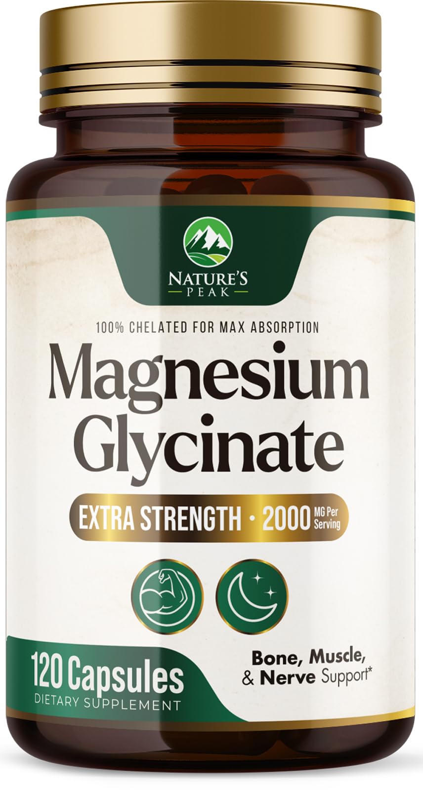 Nature's Peak frente del envase mostrando etiqueta clara y beneficio de alta absorción