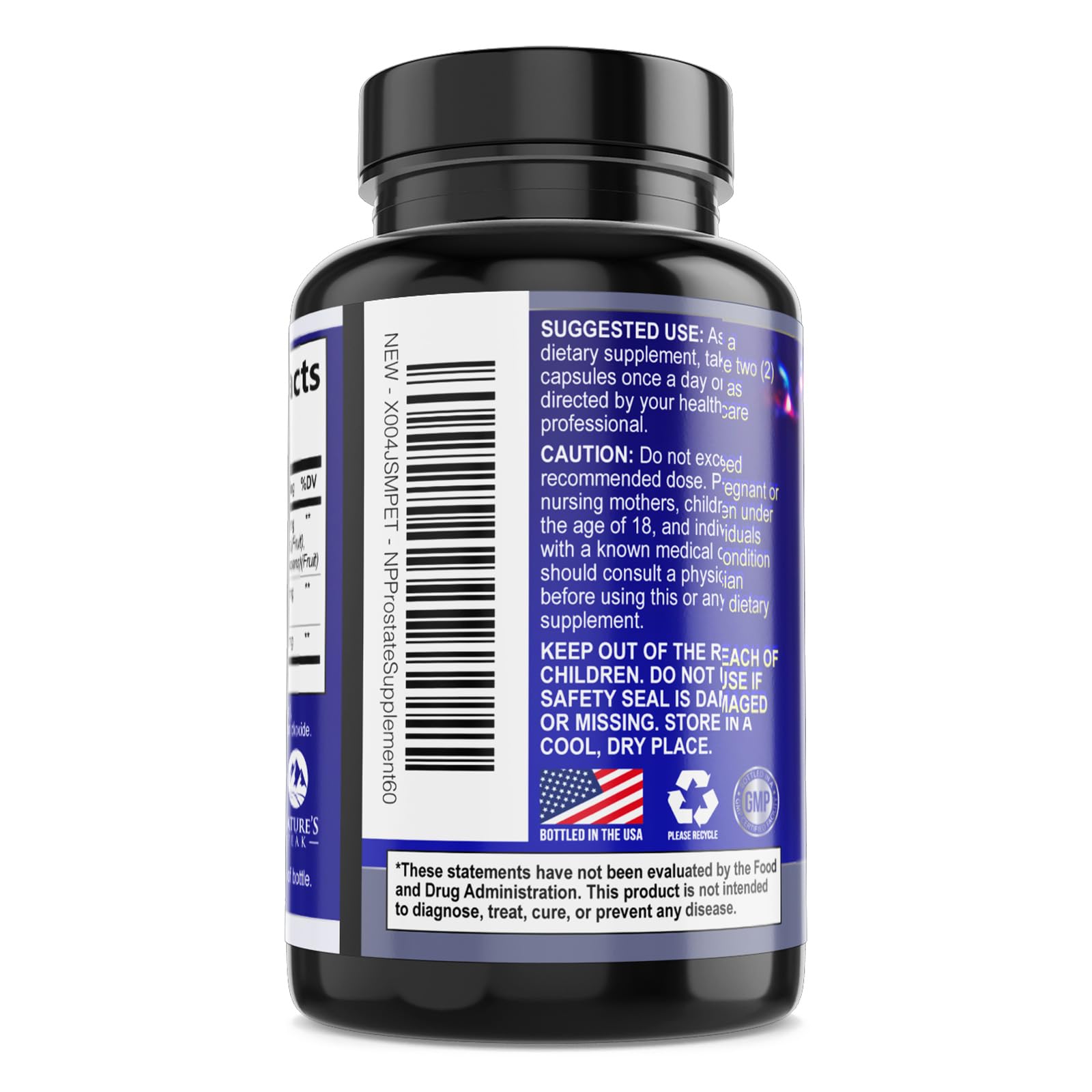 Nature's Peak raíz de ortiga mostrando fuente herbal y potencial confort