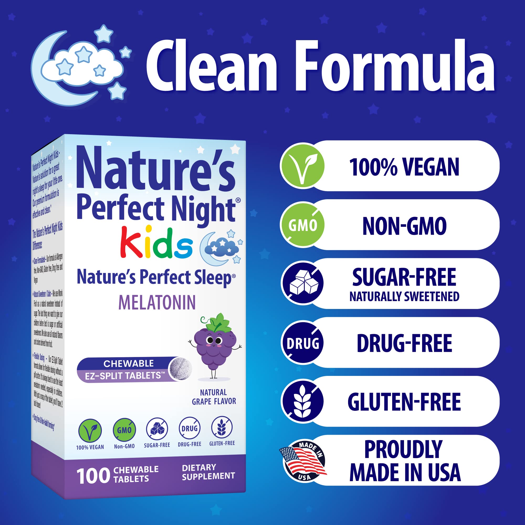 Nature's Perfect Night Kids etiqueta nutricional y composición, transparencia de ingredientes