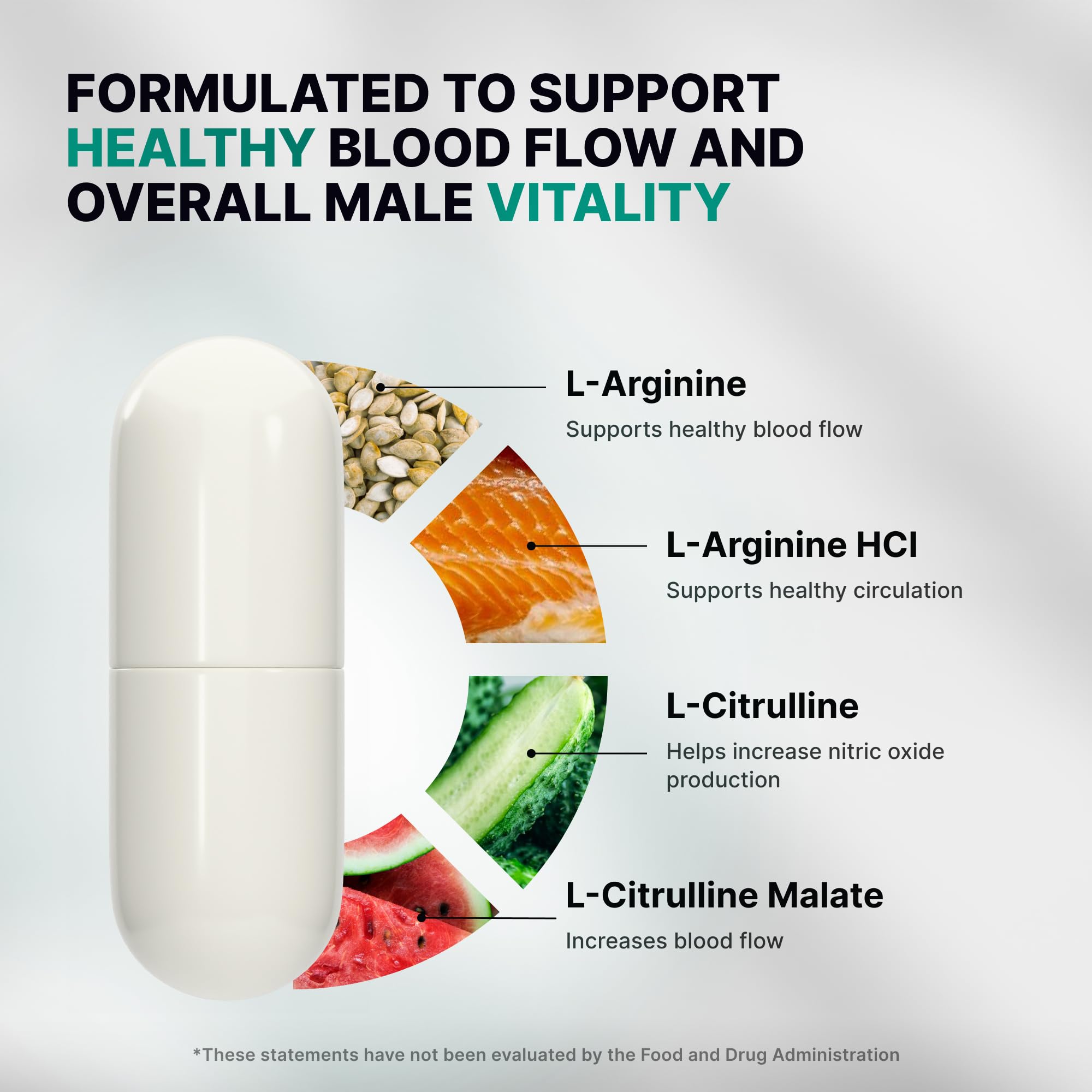 Nature's Pure Blend bote al lado de una regla para comparar tamaño