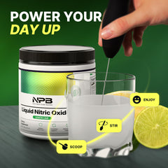 Nature's Pure Blend cucharada medidora mostrando dosis recomendada