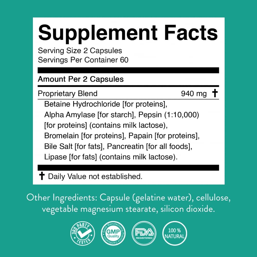 Nature's Sunshine producto en mesa con comida, aporta confianza digestiva