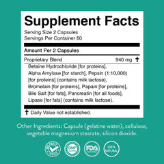 Nature's Sunshine producto en mesa con comida, aporta confianza digestiva
