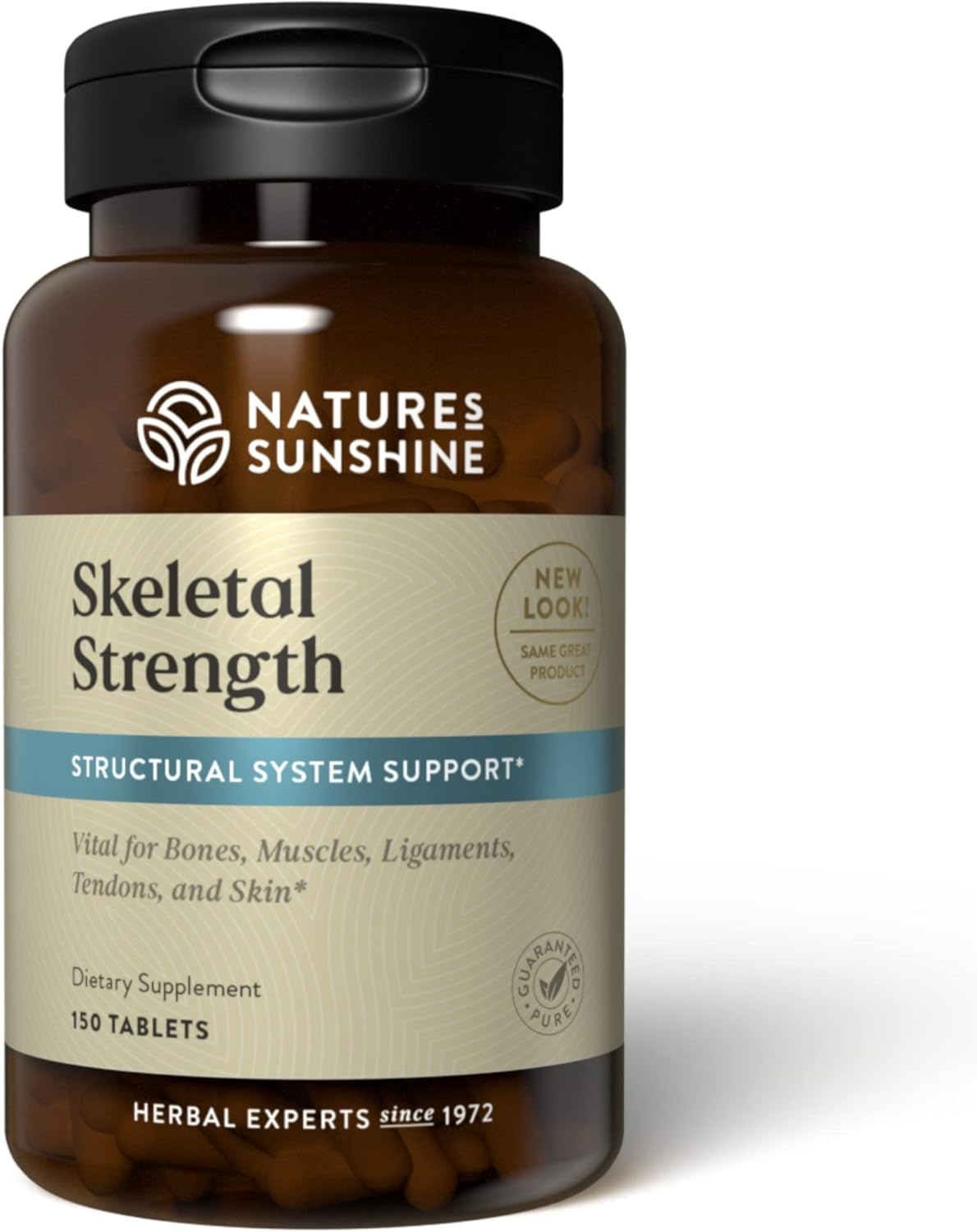 Nature's Sunshine frasco frontal mostrando 150 tabletas y diseño claro