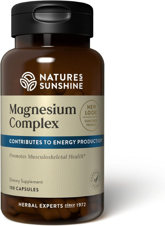 Nature's Sunshine frontal del envase mostrando 100 cápsulas y beneficios
