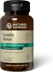 Nature's Sunshine frasco Gentle Move mostrando etiqueta clara y beneficios