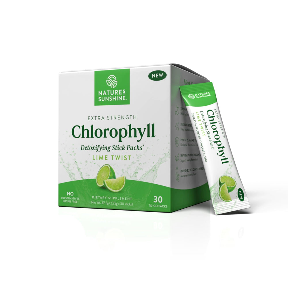 Nature's Sunshine presentacion frontal mostrando sobres y caja, beneficio conveniencia