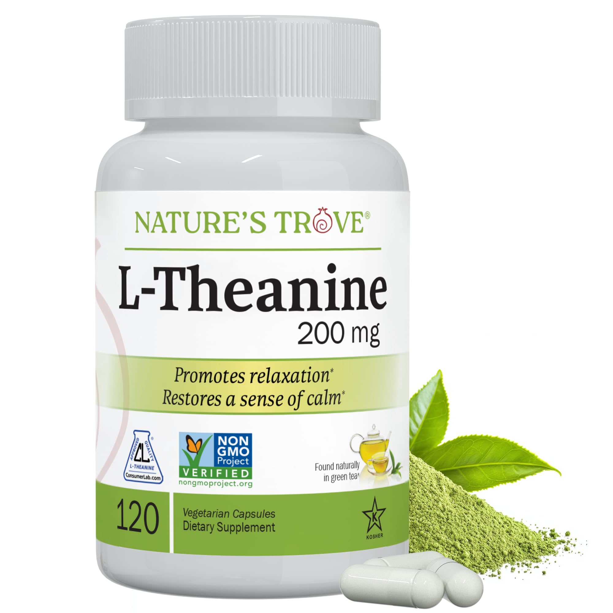 Nature's Trove envase frontal mostrando etiqueta clara y beneficios