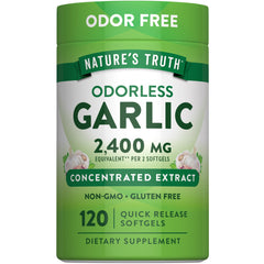 Nature's Truth frasco frente mostrando 120 softgels y beneficios