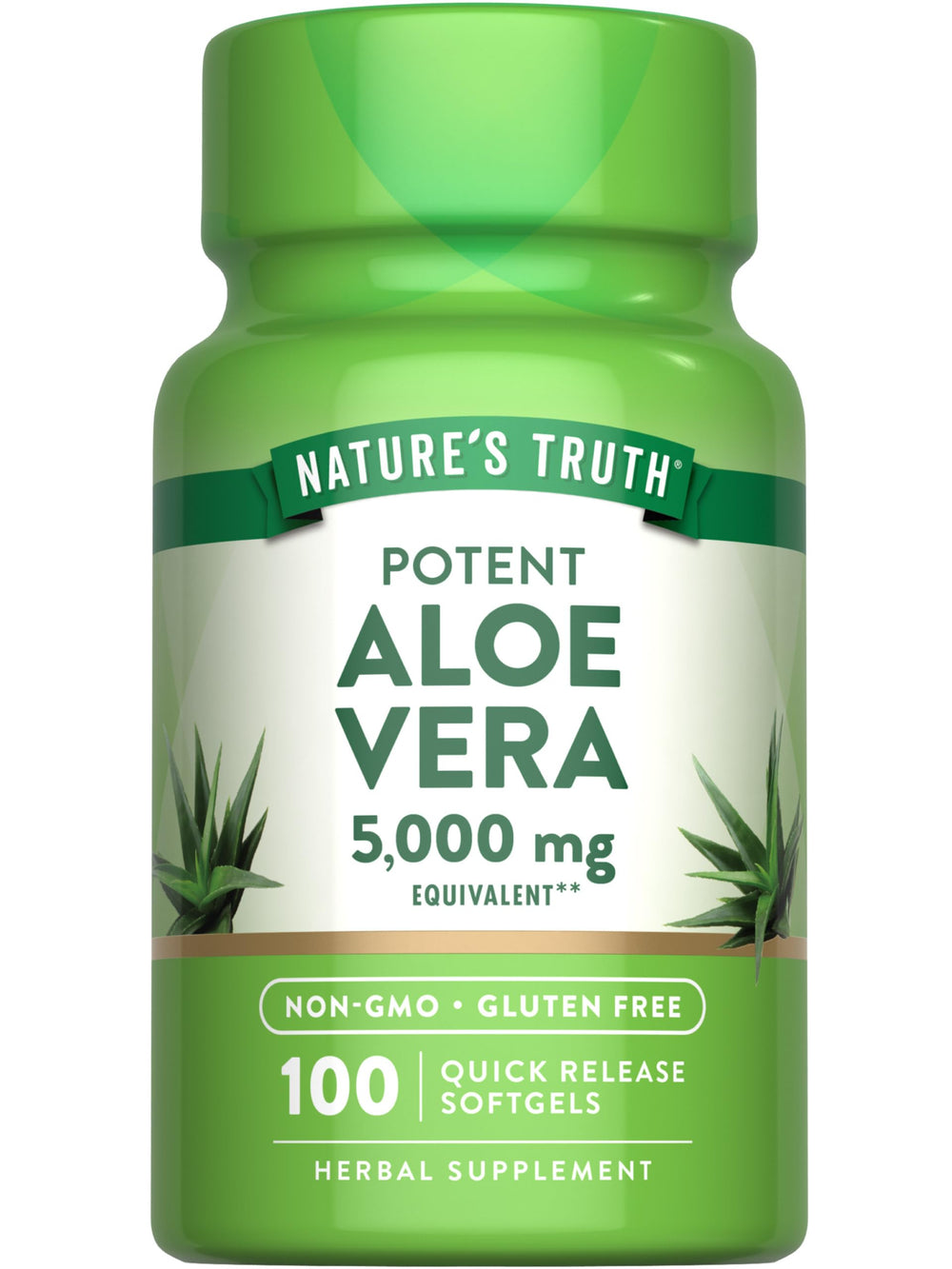 Nature's Truth frasco frontal con 100 softgels mostrando diseño claro y confianza