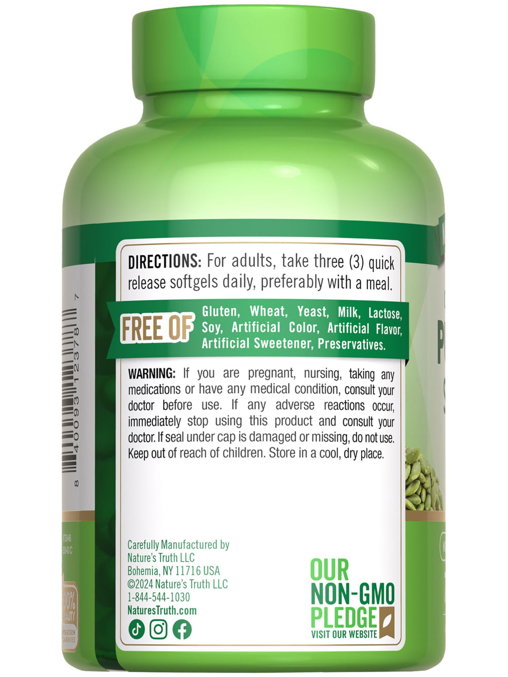Nature's Truth producto en mesa con ambiente saludable y natural