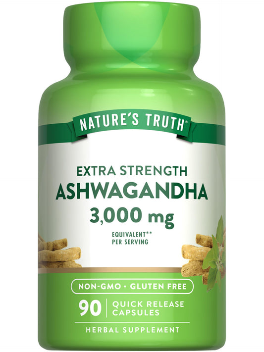 Nature's Truth frasco frontal mostrando etiqueta clara y beneficios