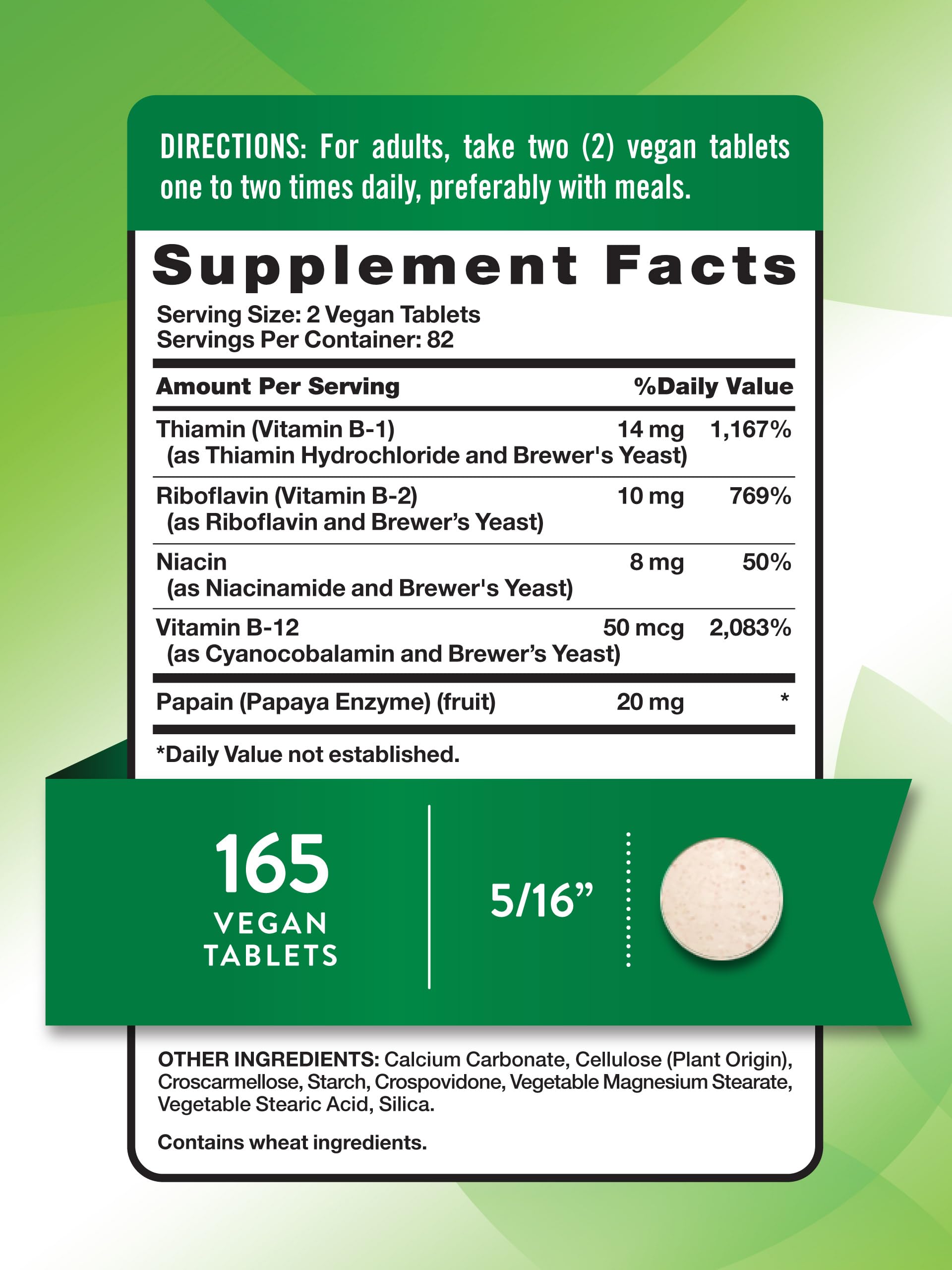 Nature's Truth primer plano de tabletas veganas para ver textura y acabado