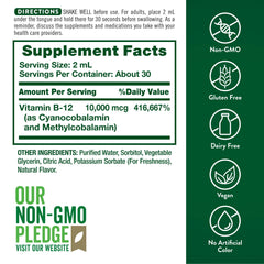 Nature's Truth etiqueta detallada con ingredientes y beneficios visibles
