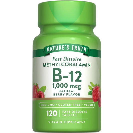 Nature's Truth frasco frontal mostrando etiqueta clara y beneficios