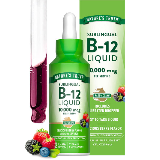Nature's Truth frasco frontal mostrando etiqueta clara y beneficio práctico