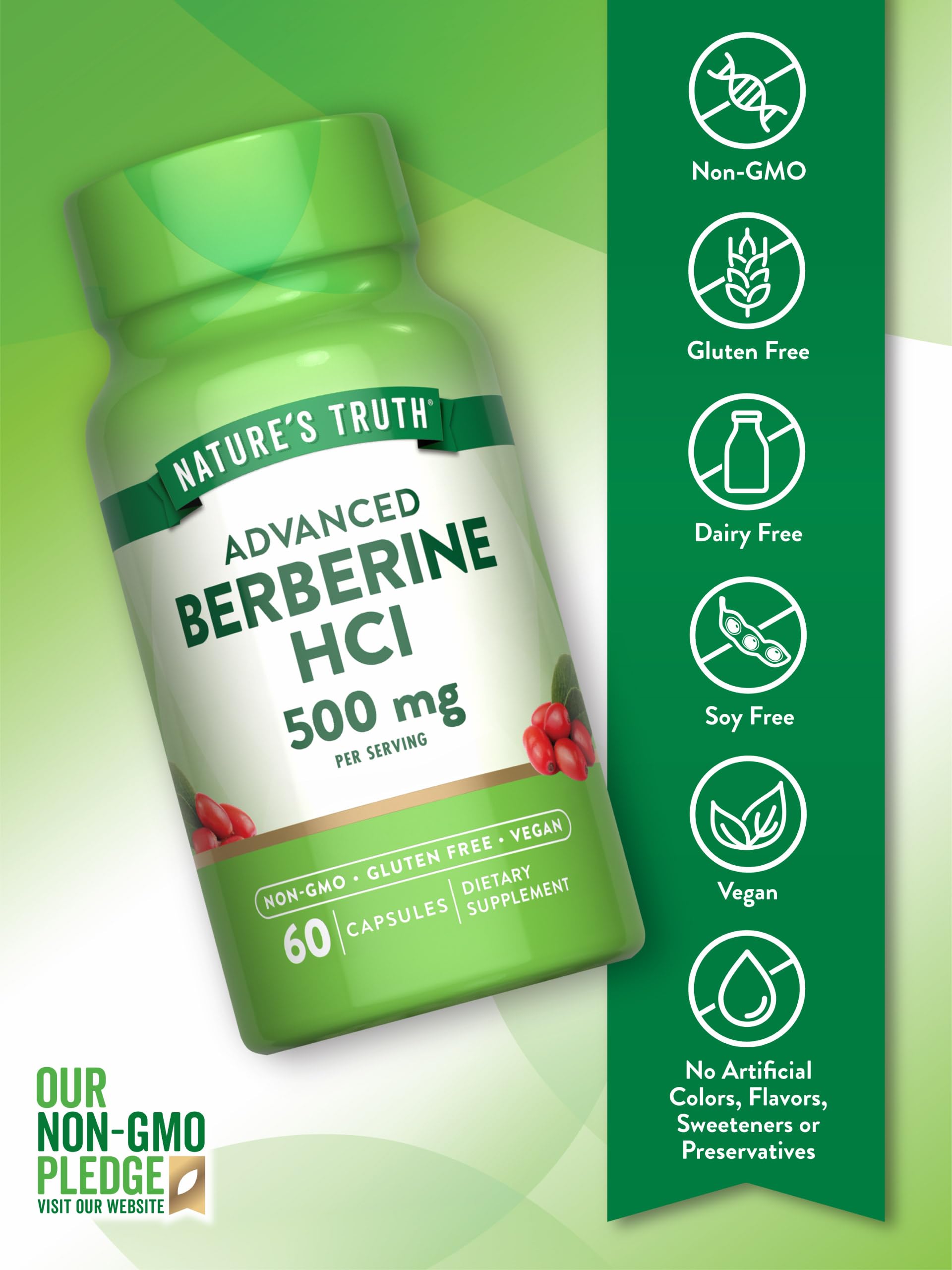 Nature's Truth polvo de extracto de barberry destacando origen natural