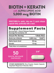 Nature's Truth Biotina 5000 mcg, botella: dosis diaria fácil para complementar tu rutina.