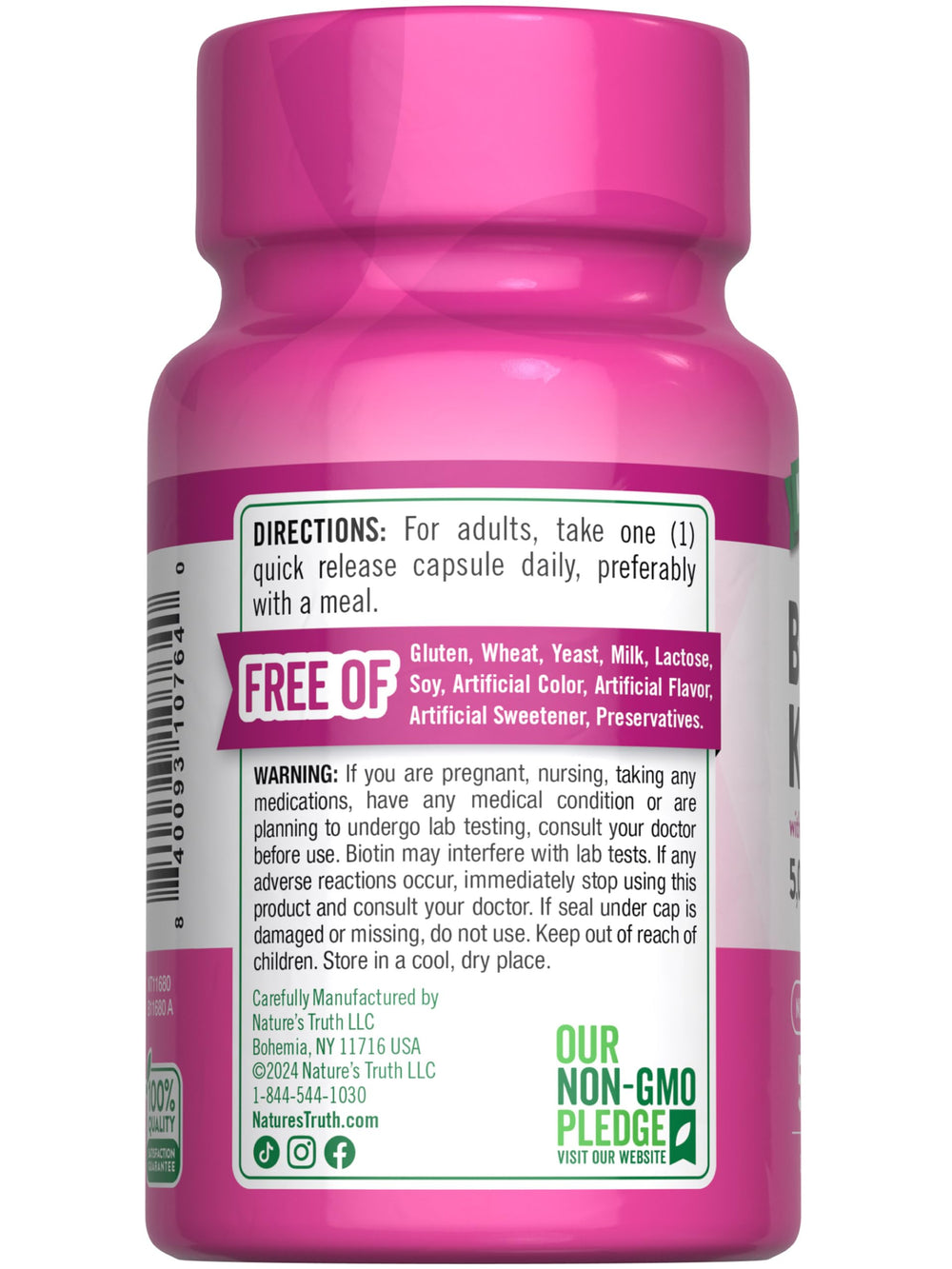 Nature's Truth Biotina 5000 mcg, uso diario: rutina de belleza.