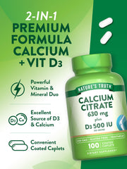 Nature's Truth botella abierta con caplets listos para tomar
