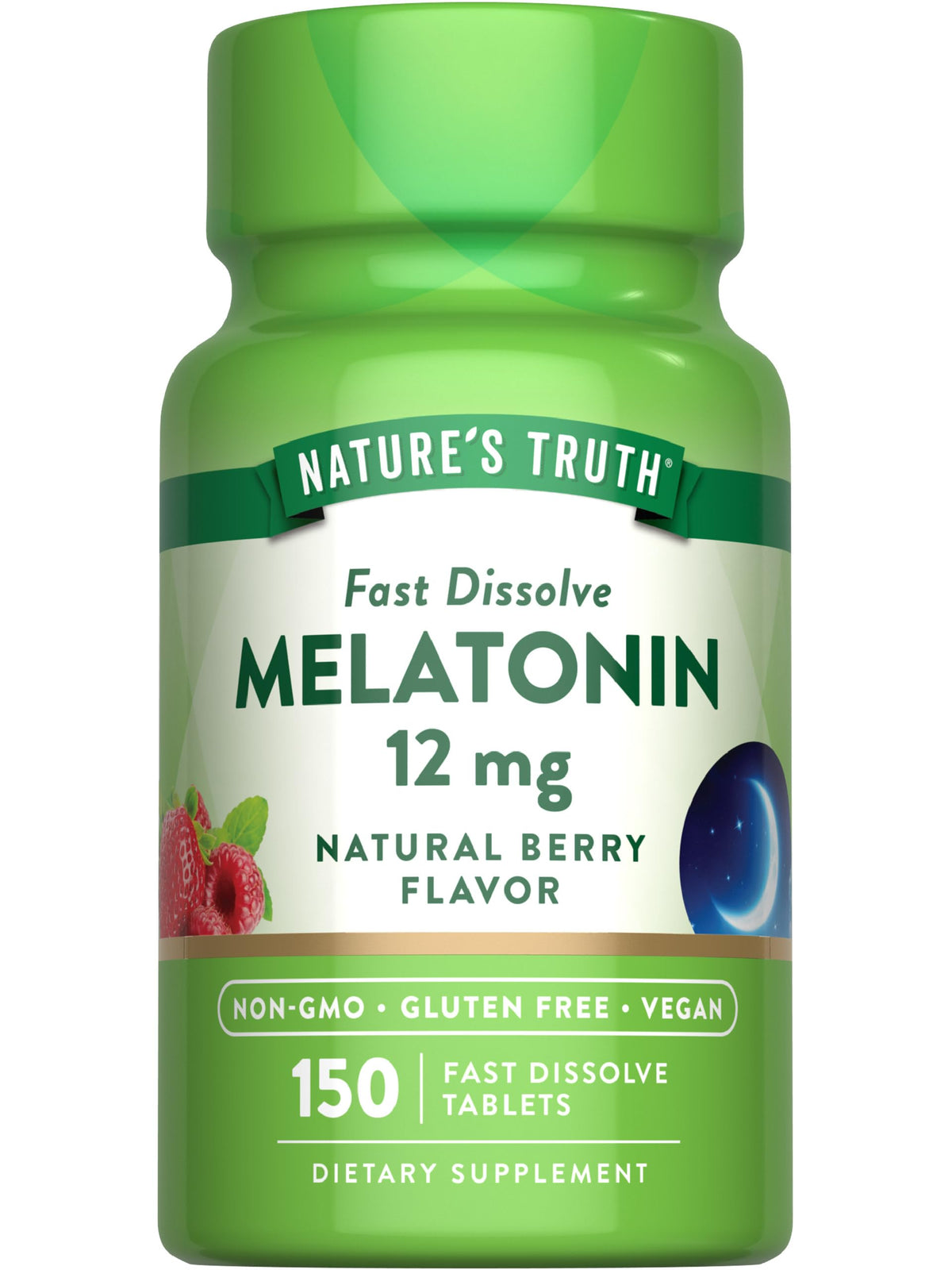 Nature's Truth botella frontal mostrando 150 comprimidos y facilidad de uso