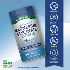 Caja abierta con 60 cápsulas Nature's Truth mostrando cantidad y conservación segura