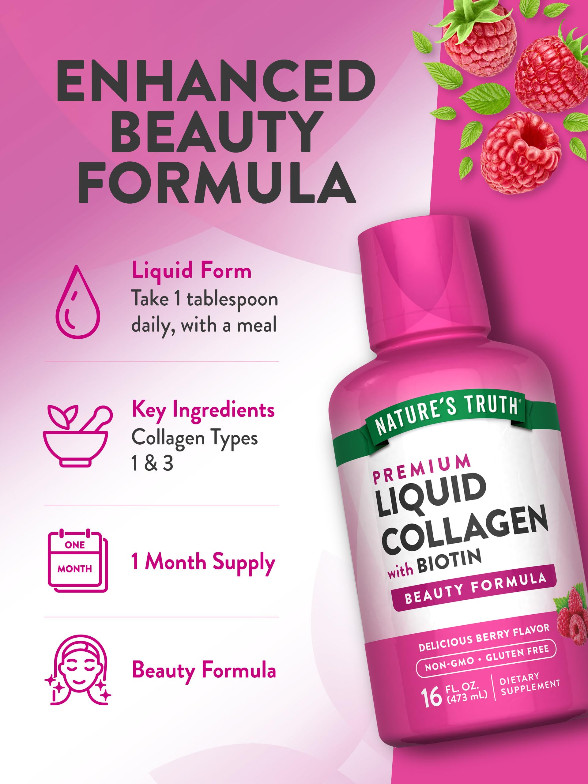Nature's Truth servicio en vaso, preparación rápida y lista para consumir