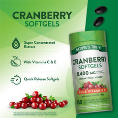 Nature's Truth comparación de tamaño de softgel junto a una moneda para escala