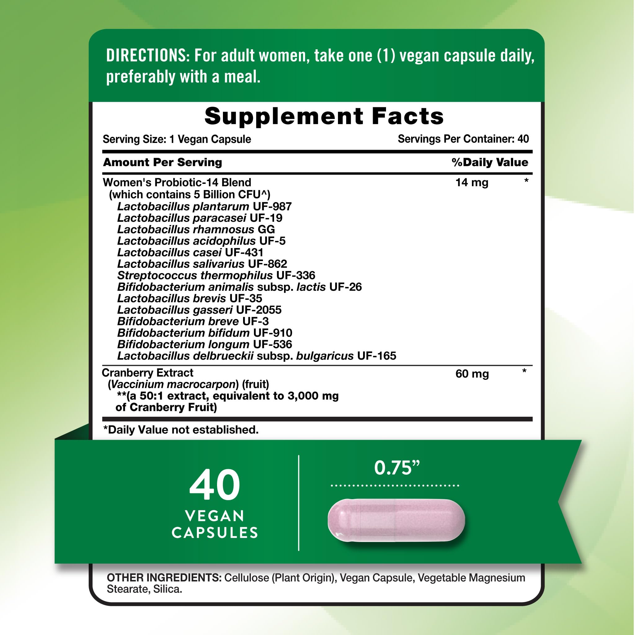 Nature's Truth detalle de etiqueta con ingredientes y transparencia