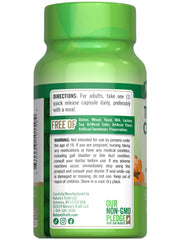 Nature's Truth frasco en cocina junto a vaso para rutina diaria saludable