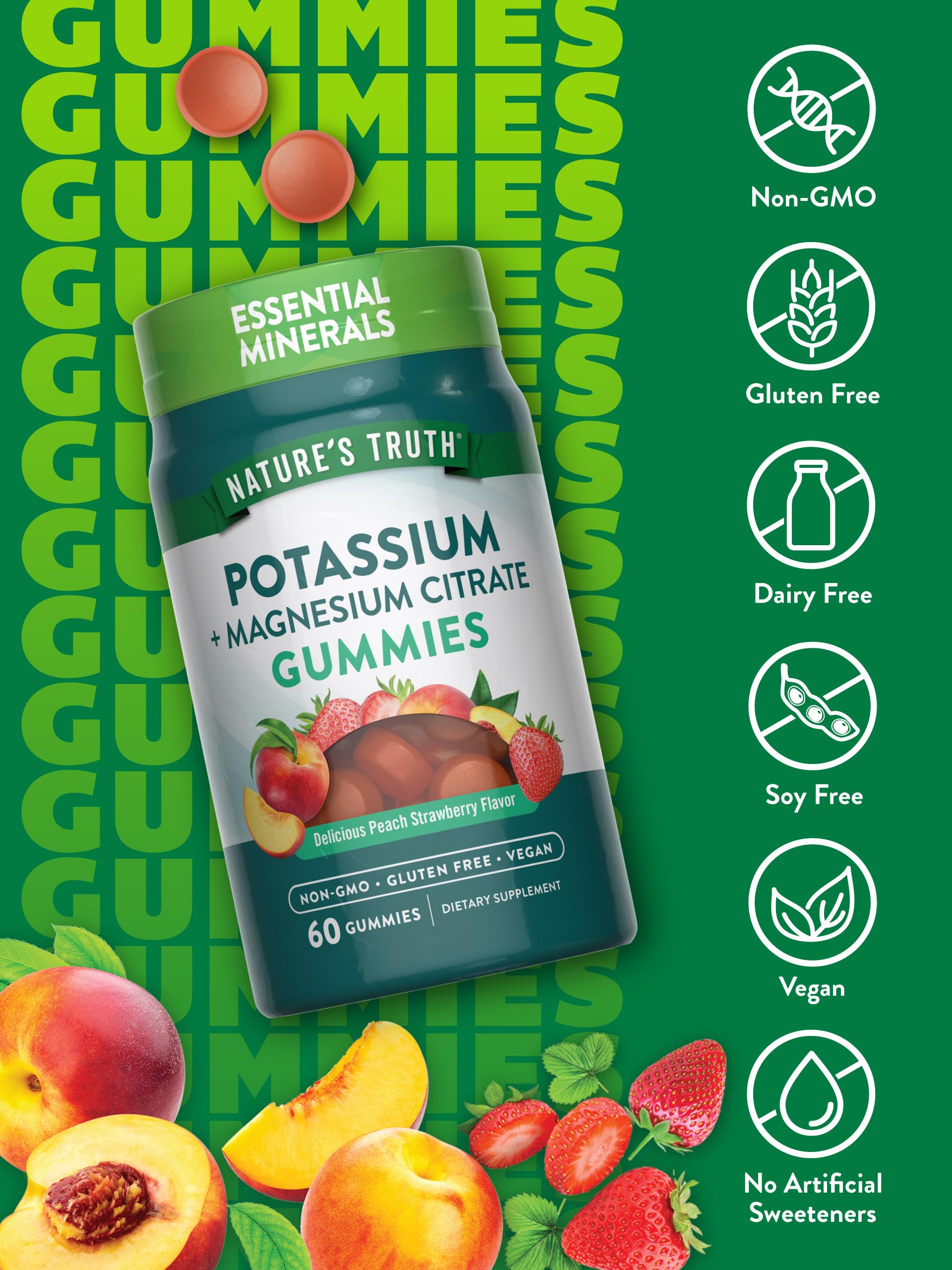 Nature's Truth envase abierto con gomitas listas para tomar